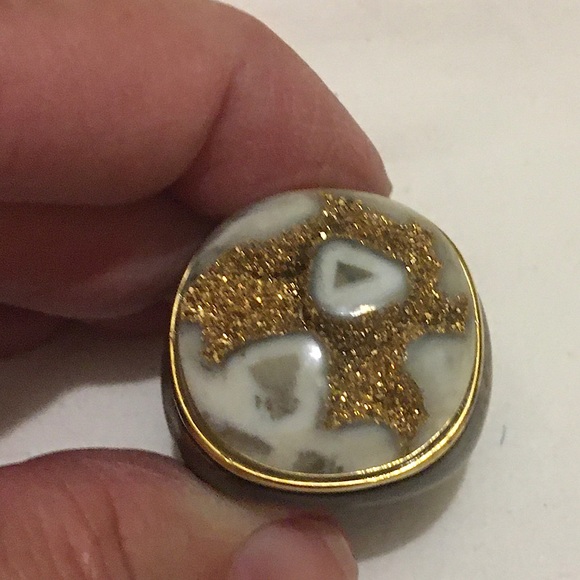 DRUZY, 14K and Wood RING - Picture 1 of 11